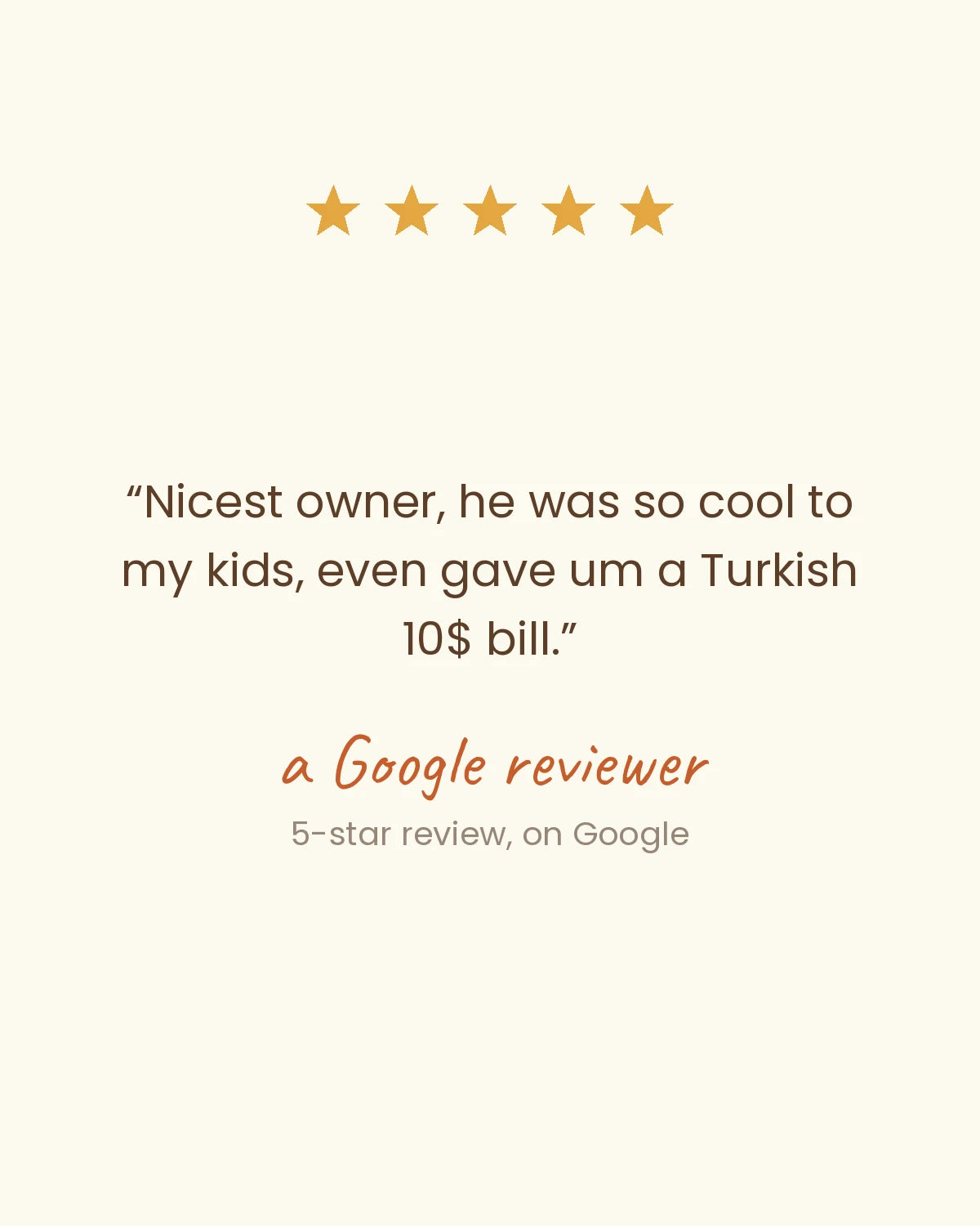 Five-star Google review of Pacific Bean Coffee by a Google reviewer