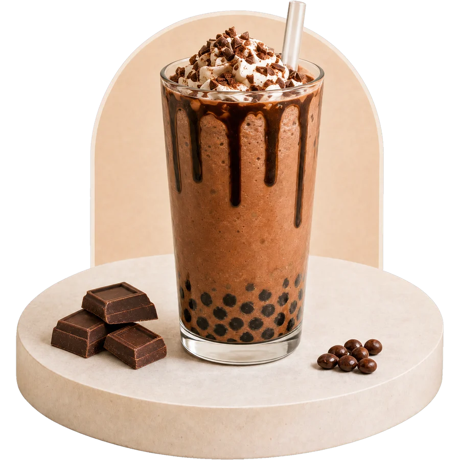 Double Chocolate Mocha boba drink